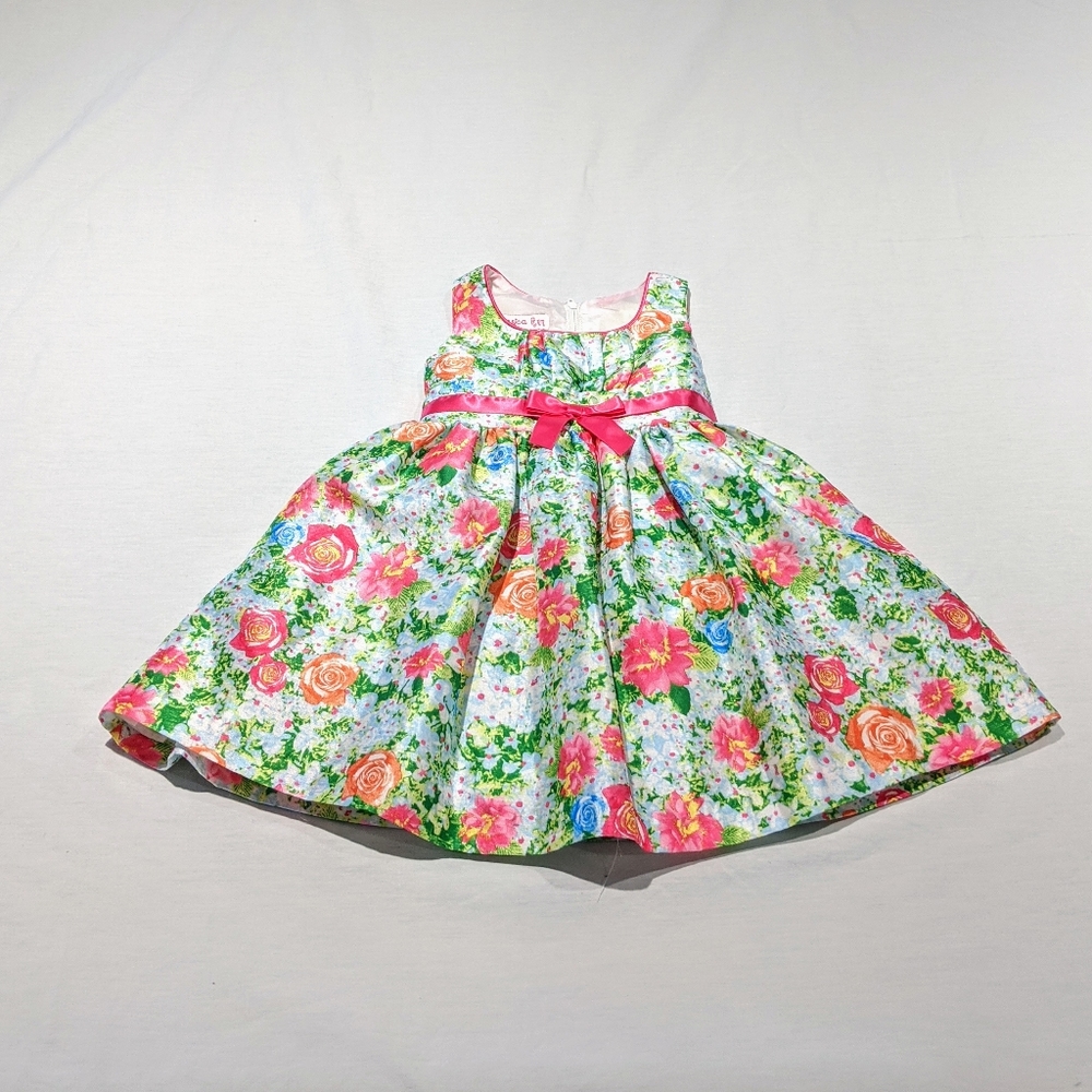 Toddler Girl Spring Flowers Easter Dress